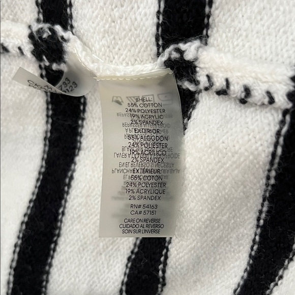 Calvin Klein Women's Black and White Striped Sweater - Picture 9 of 11